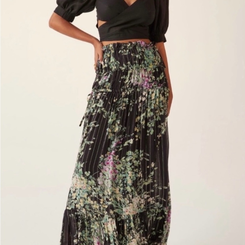 Sabina Musayev Pink and Green Maxi A-Line Skirt XS Pre❤️ in GUC - Picture 5 of 6
